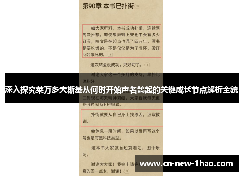 深入探究莱万多夫斯基从何时开始声名鹊起的关键成长节点解析全貌 深入探究莱万多夫斯基从何时开始声名鹊起的关键成长节点解析全貌