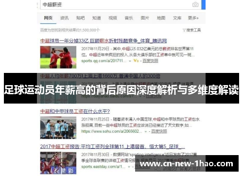 足球运动员年薪高的背后原因深度解析与多维度解读